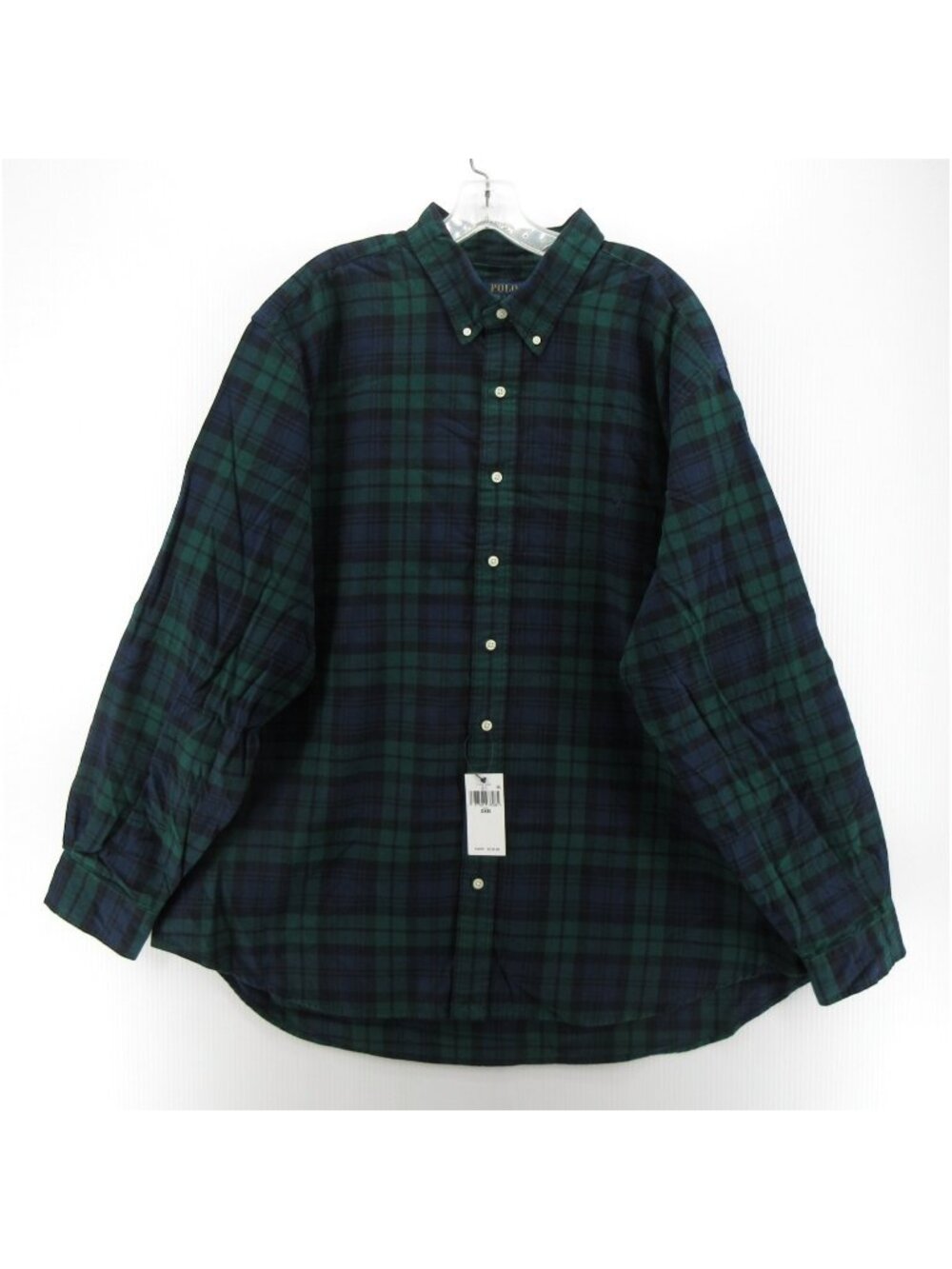 Polo Ralph Lauren Shirt 2XB Big Green Flannel Blackwatch Tartan Plaid